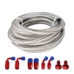 10/16/20FT 6AN CPE Fuel line Hose Braided Nylon Stainless Steel Oil Gas - Сурет 23