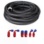 10/16/20FT 6AN CPE Fuel line Hose Braided Nylon Stainless Steel Oil Gas - Сурет 44