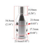 GSTP Car Silver Tone Gear Shift Knob Adapter Fit for Non Threaded Shifter - 圖片 10