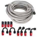 10/16/20FT 6AN CPE Fuel line Hose Braided Nylon Stainless Steel Oil Gas - Сурет 27