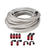10/16/20FT 6AN CPE Fuel line Hose Braided Nylon Stainless Steel Oil Gas - Сурет 19