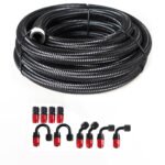 10/16/20FT 6AN CPE Fuel line Hose Braided Nylon Stainless Steel Oil Gas - Сурет 48