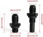 6 AN x 1/4NPS Transmission Oil Cooler Adapter Fittings For GM 1997-2007 4L80E (Pack Of 2) - Ảnh 3