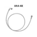 Turbo Oil Feed Line 48" Steel Braided 4AN 90 Degree Straight Hose - Сурет 11