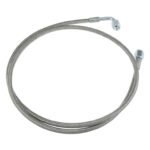 Turbo Oil Feed Line 48" Steel Braided 4AN 90 Degree Straight Hose - Сурет 5