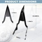 ⁦22" Motorcycle Sissy Bar Backrest Pad Compatible with Harley Touring Models (2009-2024）⁩ - الصورة ⁦2⁩