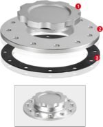 Billet Aluminum Easy Fill Fuel Cell Gas Cap With 12 Hole Cell Bung and Gasket — изображение 7
