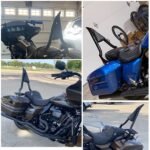 ⁦22" Motorcycle Sissy Bar Backrest Pad Compatible with Harley Touring Models (2009-2024）⁩ - الصورة ⁦7⁩