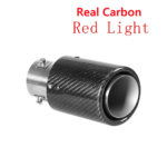 ⁦Racing Red Flame Led Exhaust Muffler Tip Carbon Fiber Racing Automobile Car Tail Pipe Light 2.5 Inch Inlet 4 Inch Outlet⁩ - الصورة ⁦12⁩