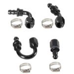 2PCS 4AN 6AN 8AN 10AN 12AN 0°/45°/90°/180° Push Lock Hose End Fitting Fuel Line Adaptor - Сурет 5