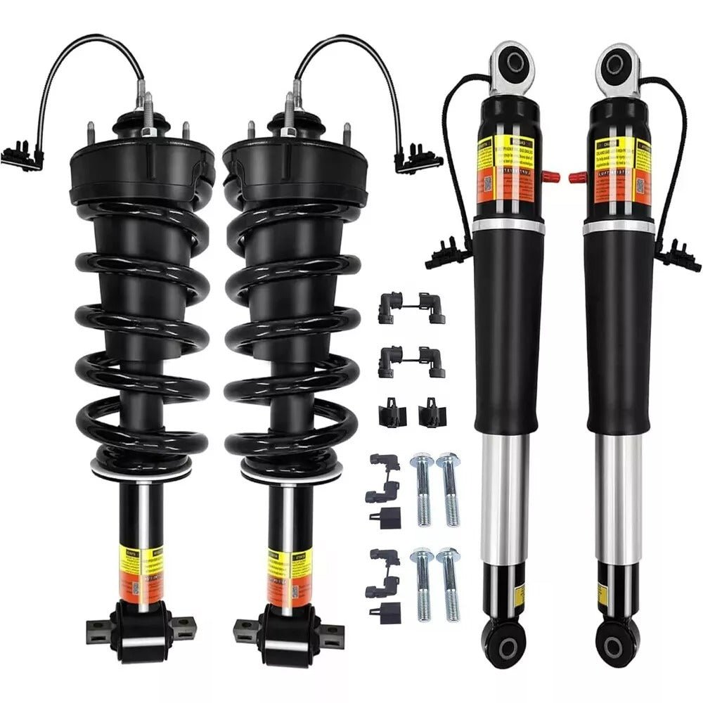 AB-JZQ-010-BK-2_1 FRONT Strut Assy & REAR shock Absorber for 15-21 Escalade Suburban Tahoe Yukon - Billede 1