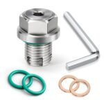 M12.1-1.25 x 15mm Oil Drain Plug Oversize Piggyback, Stainless Steel Self Tapping Oil Pan Thread Repair Kit with O-Ring – Vaizdas 6
