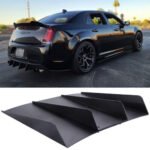 Black Rear Bumper Diffuser Shark ABS 4-Fin Spoiler Lip Splitter For Mazda Miata — изображение 5