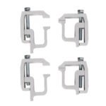 4 PCS Truck Cap Topper Camper Shell Mounting Clamps Heavy Duty Aluminum Silver – Vaizdas 3