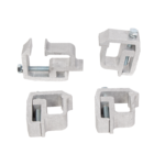 4 PCS Truck Cap Topper Camper Shell Mounting Clamps Heavy Duty Aluminum Silver – Vaizdas 7
