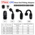 2PCS AN4/AN6/AN8/AN10/AN12 Swivel Hose End Fitting Adapter For Oil/Fuel/Gas Hose Line - Ảnh 4