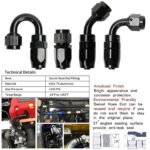 2PCS AN4/AN6/AN8/AN10/AN12 Swivel Hose End Fitting Adapter For Oil/Fuel/Gas Hose Line - Ảnh 6