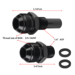 6 AN x 1/4NPS Transmission Oil Cooler Adapter Fittings For GM 1997-2007 4L80E (Pack Of 2) - Ảnh 6