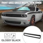 2PCS Front Grill Grille Insert Cover Trim for Dodge Challenger 2015-2023 Accessories – Vaizdas 3