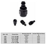 2PCS 4AN 6AN 8AN 10AN 12AN 0°/45°/90°/180° Push Lock Hose End Fitting Fuel Line Adaptor - Сурет 9