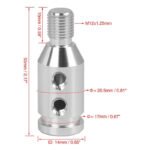 GSTP Car Silver Tone Gear Shift Knob Adapter Fit for Non Threaded Shifter - 圖片 9