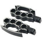 ⁦Black CNC Machined Footpegs for Harley-Davidson Motorcycles⁩ - الصورة ⁦4⁩