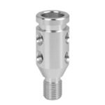 GSTP Car Silver Tone Gear Shift Knob Adapter Fit for Non Threaded Shifter - 圖片 5