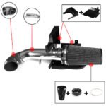 ⁦99-06 Chevy GMC V8 4.8L/5.3L/6.0L 4 inches Cold Air Intake Kit+Heat Shield⁩ - الصورة ⁦3⁩