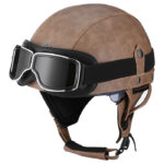 Retro German Motorcycle Half Helmet DOT Certified - I06 — изображение 8
