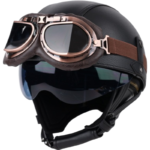 Retro German Motorcycle Half Helmet DOT Certified - I06 — изображение 11