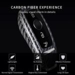 T-carbon Real Carbon Fiber Key Fob Cover Compatible with Mercedes Benz. - Ảnh 2
