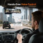 WOLFBOX G900Pro 12MP WiFi Touch Screen Rear View Mirror Dash Cam Smart Mirror RHD - Сурет 5