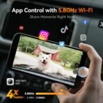 WOLFBOX G900Pro 12MP WiFi Touch Screen Rear View Mirror Dash Cam Smart Mirror RHD - Сурет 4