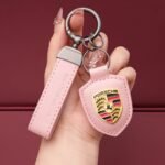 Genuine Leather Porsche Keychain - Ảnh 7