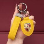 Genuine Leather Porsche Keychain - Ảnh 8
