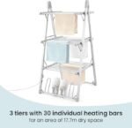 Multipurpose 3 Layer Electric Clothes Drying Rack (66cm) – Vaizdas 3